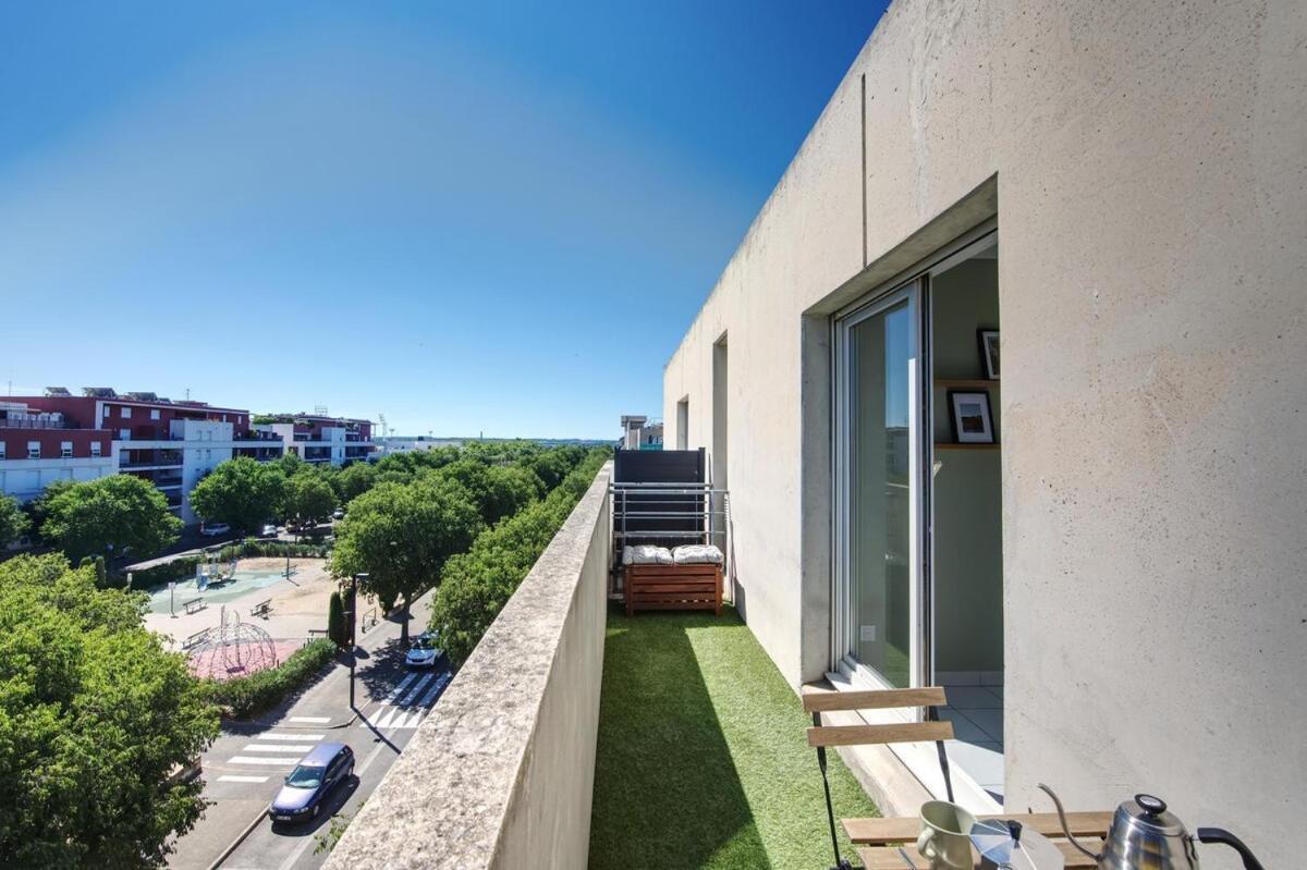 La Palm Room ~ Climatisation ~ Balcon ~ Parking Nîmes Eksteriør billede